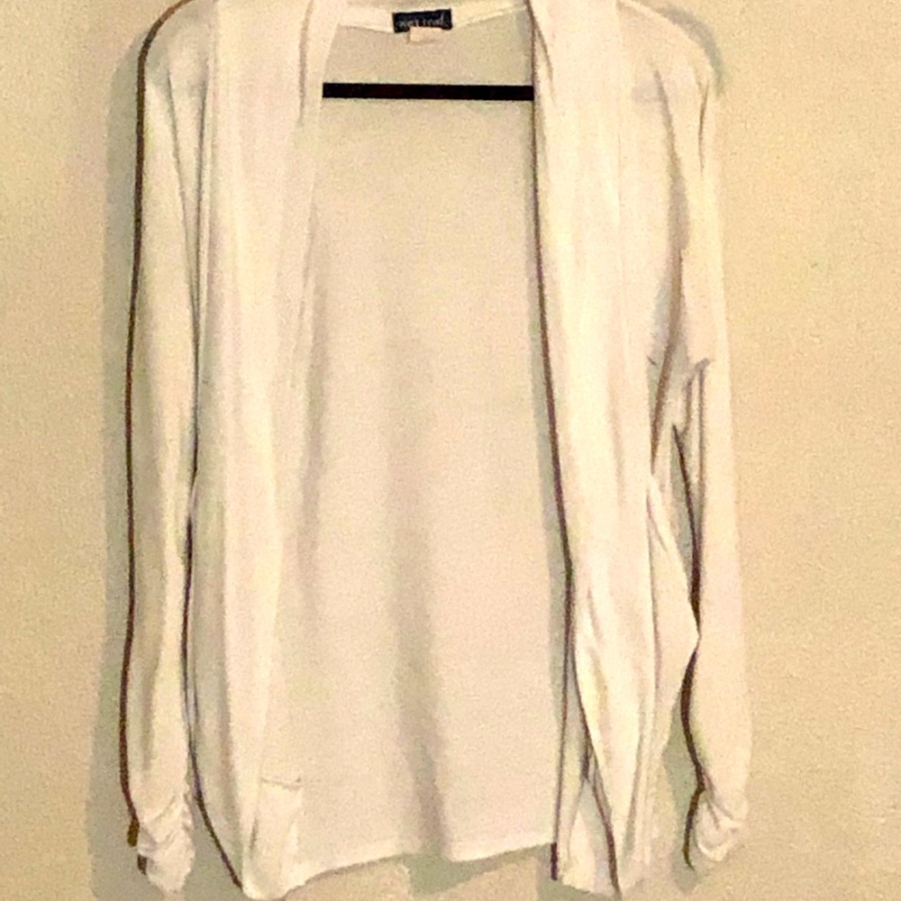 White cardigan